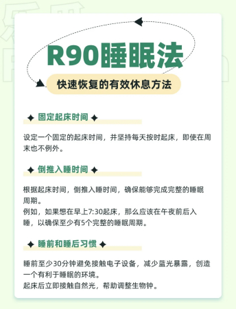 R90睡眠法：如何高效休息，恢复能量💤