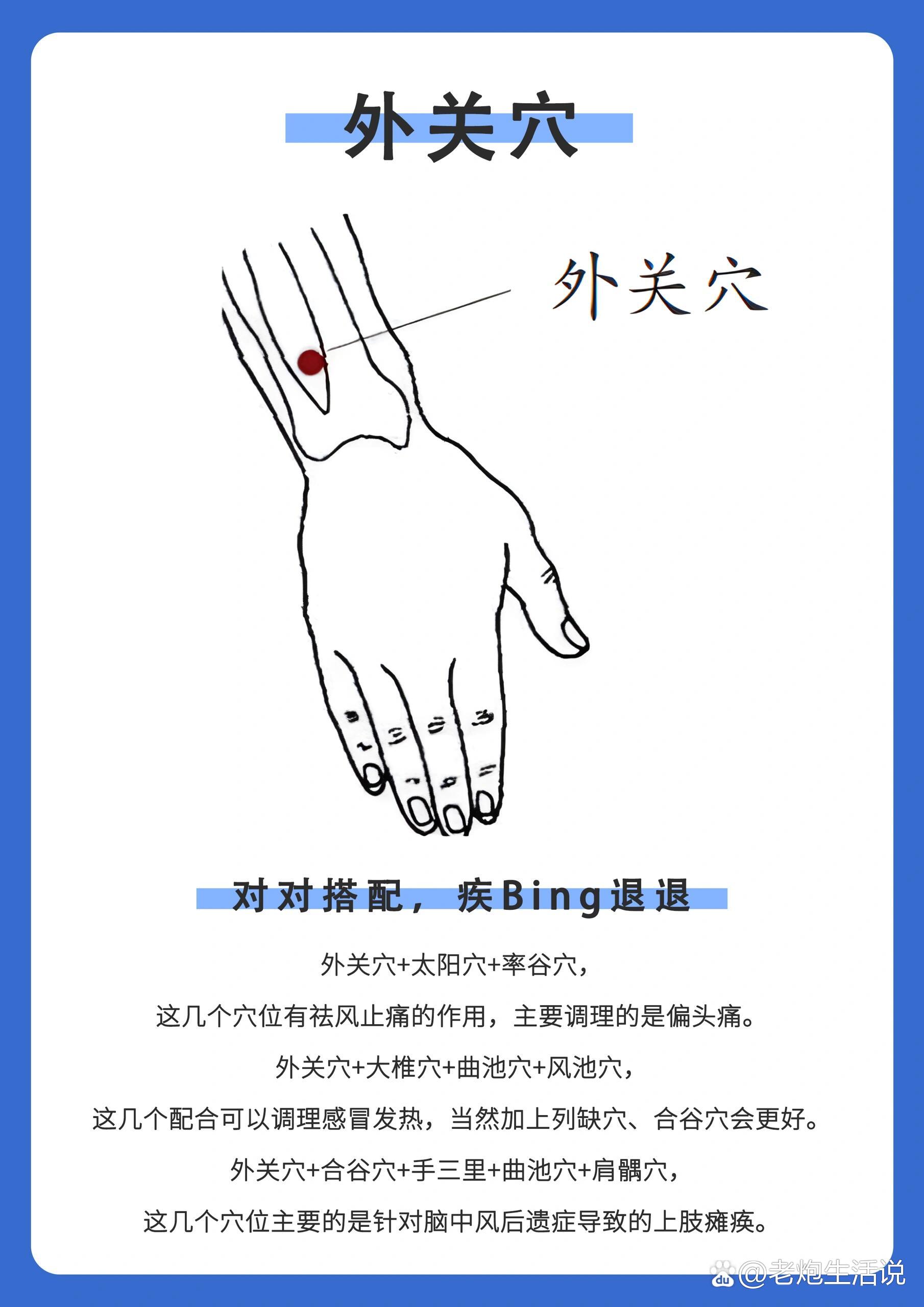 人体百穴:头痛看外关