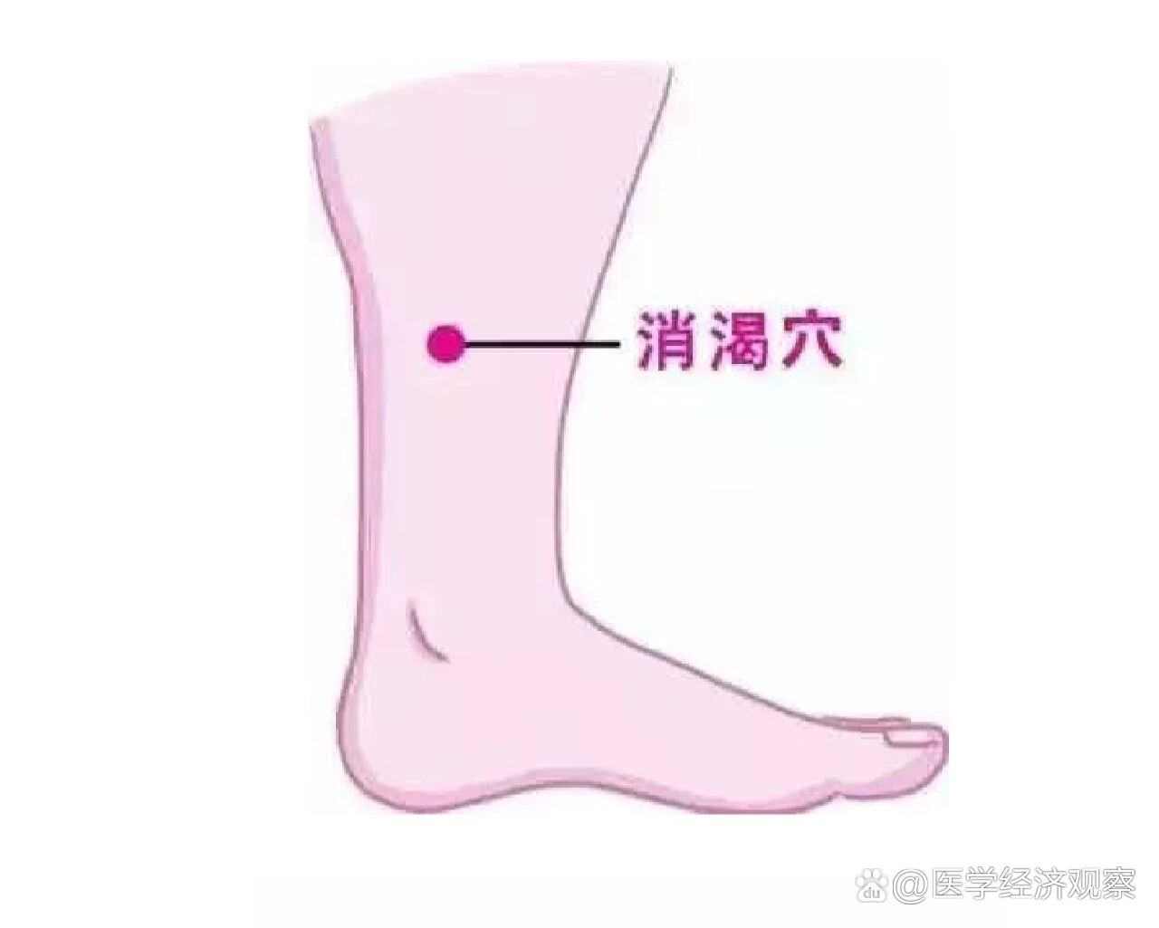 小腿上的消渴穴