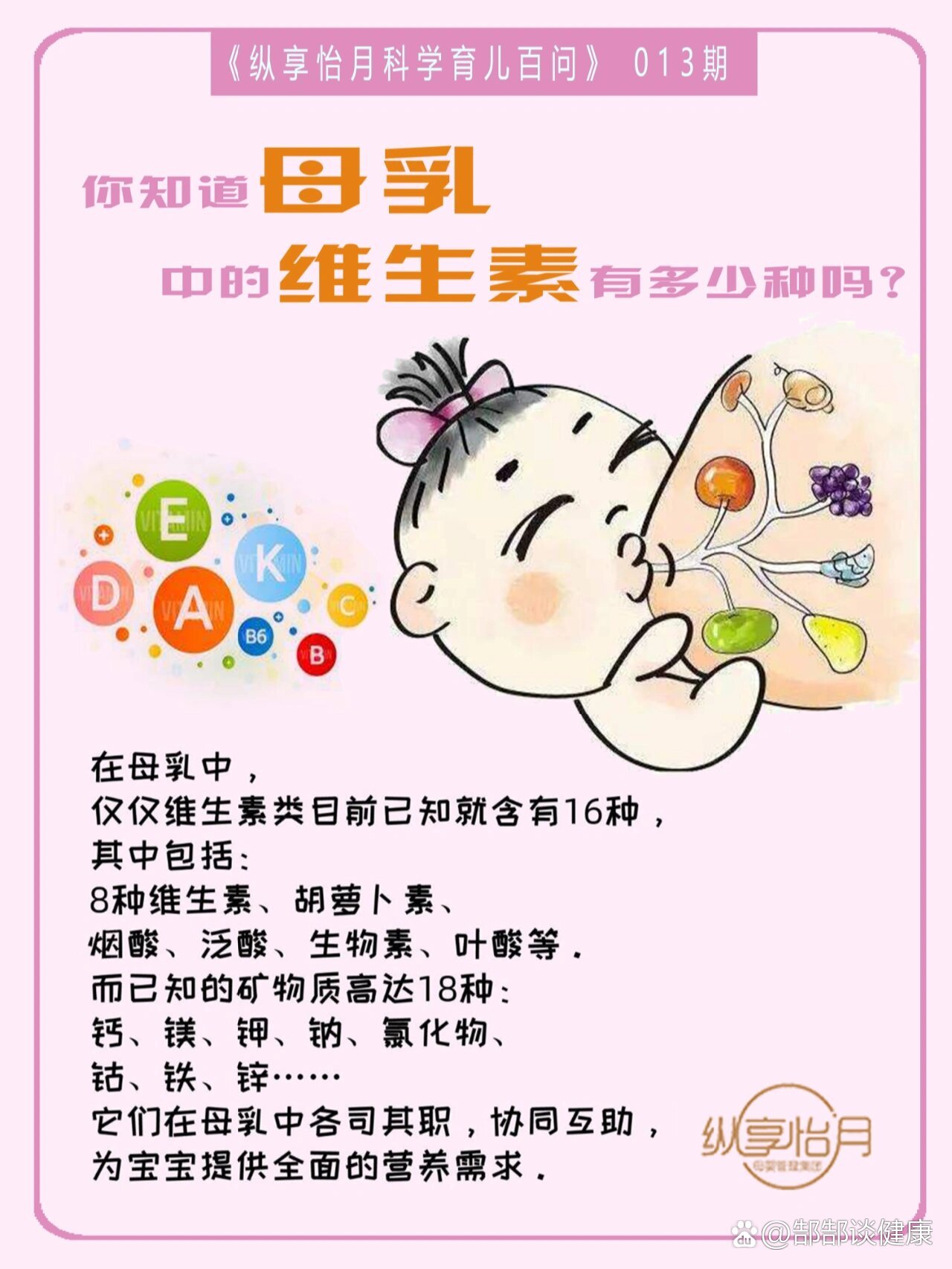 你知道母乳中的维生素有多少种吗?