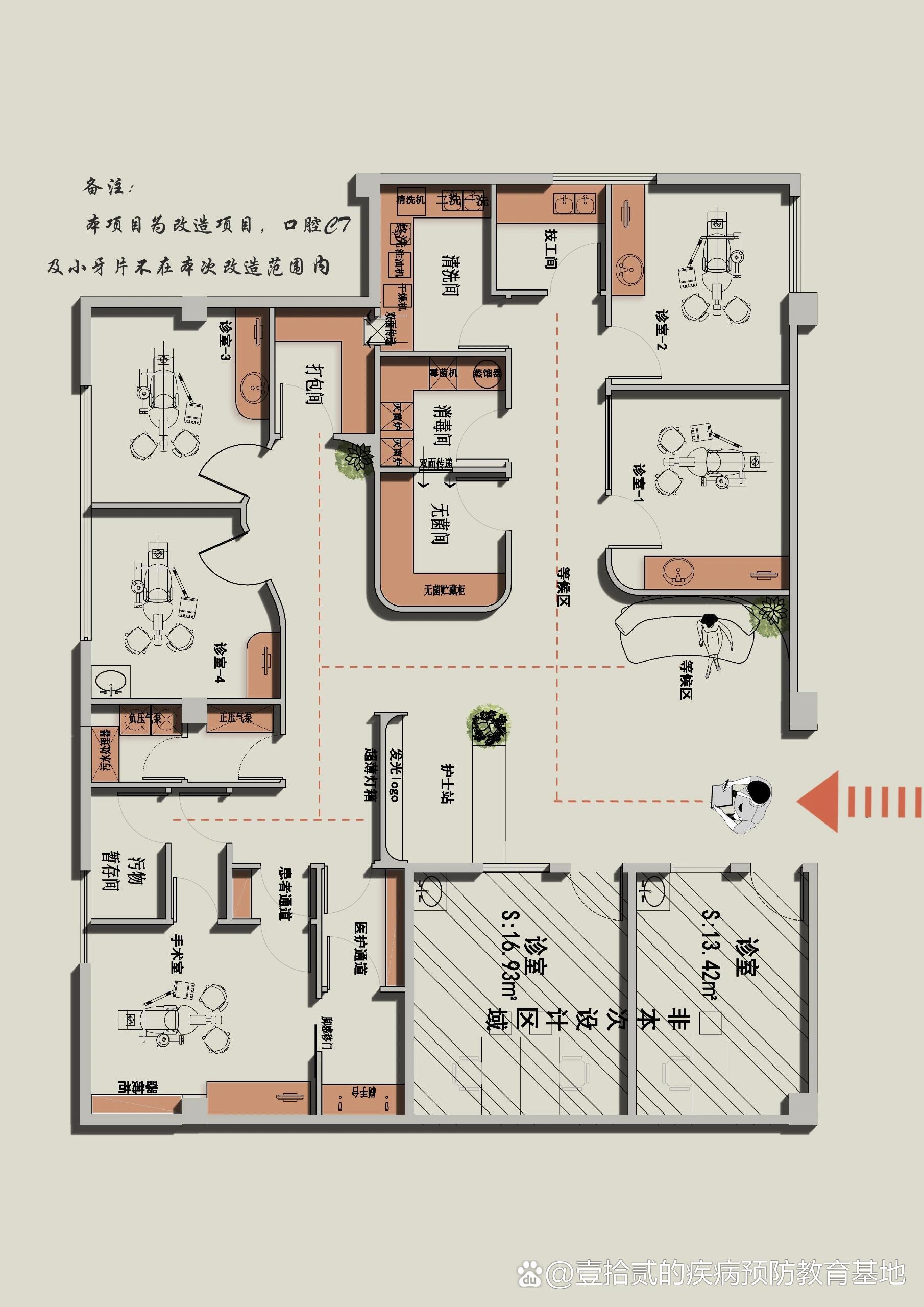 诊所布置平面图图片