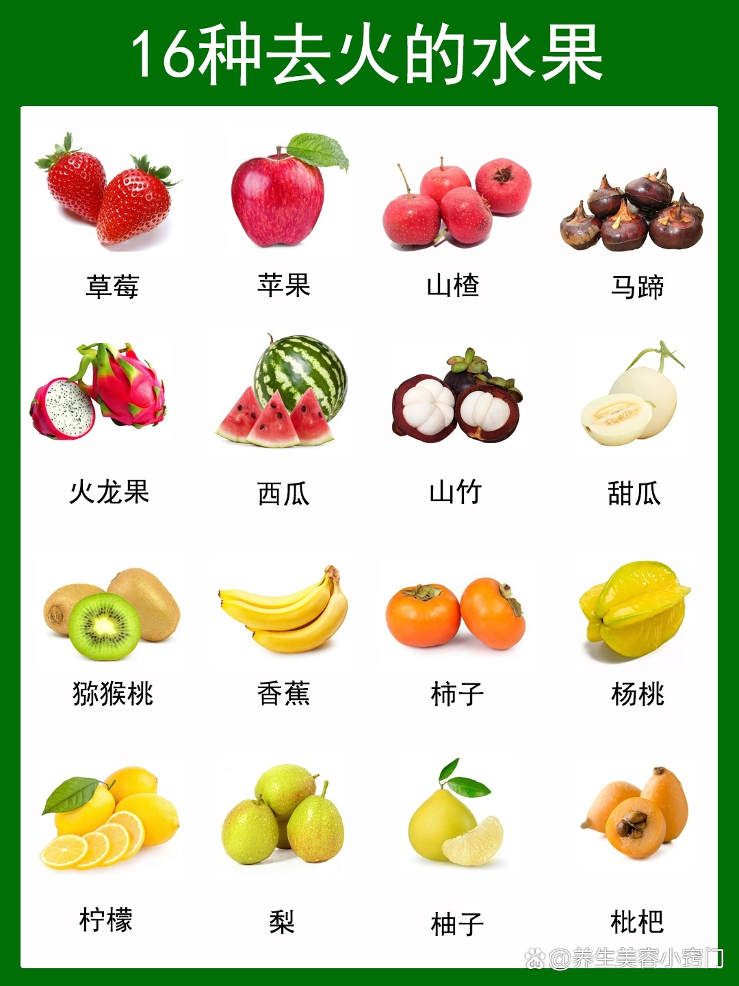 这16种水果建议吃,去火又养颜 br>夏季气温上升人体 br>最容易上火 br