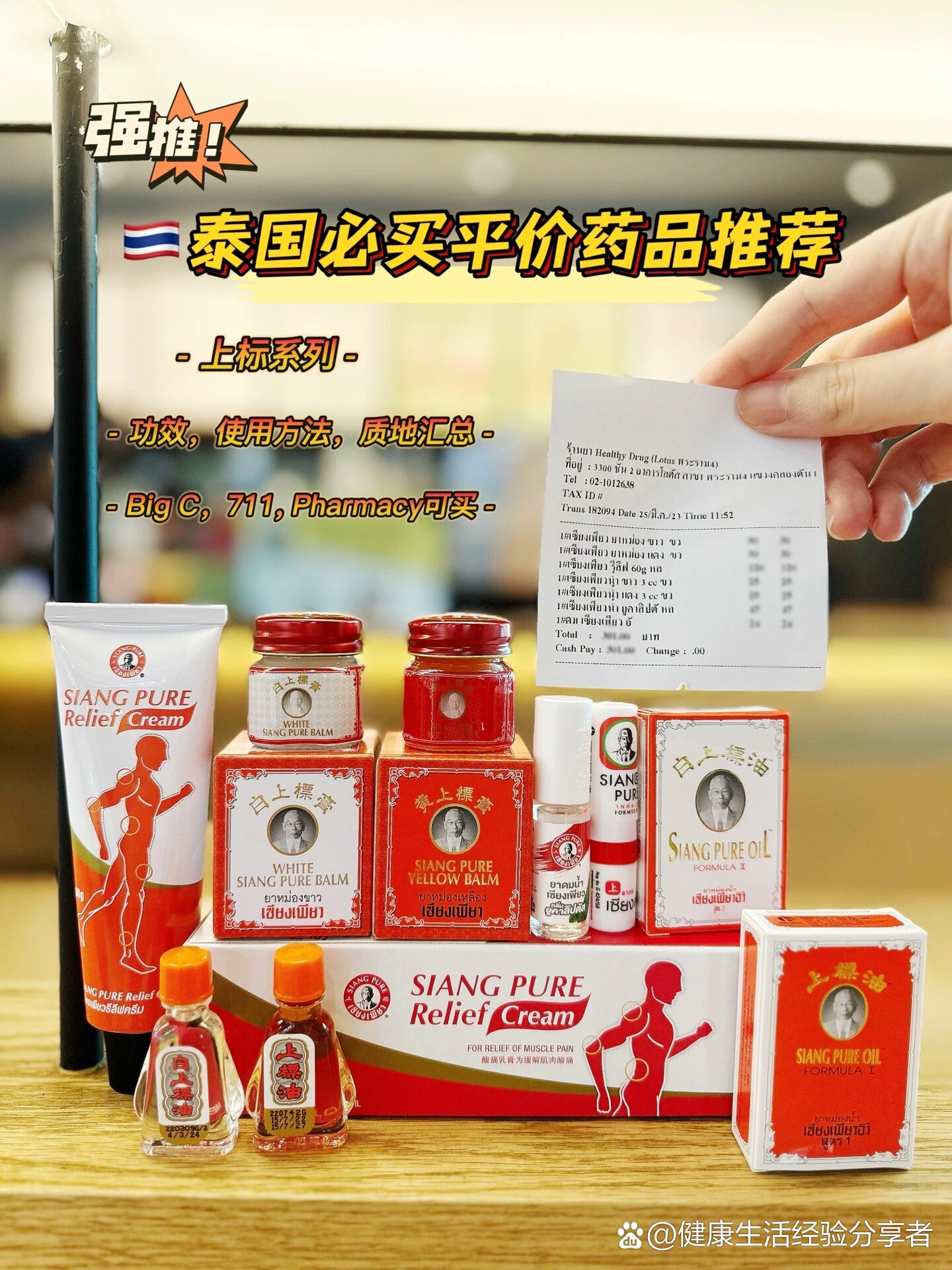 超97泰国旅游必买平价药品-上标整理