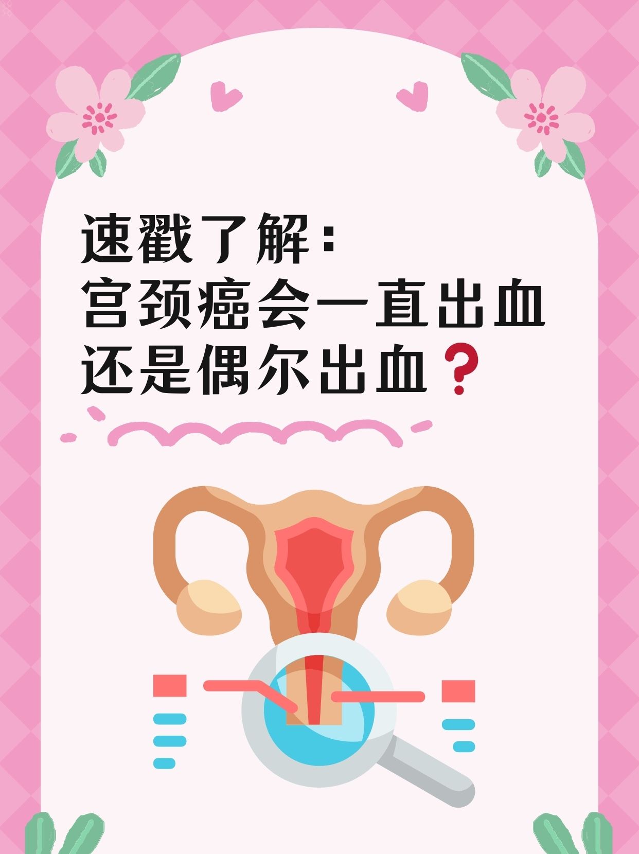 速戳了解:宫颈癌会一直出血还是偶尔出血71