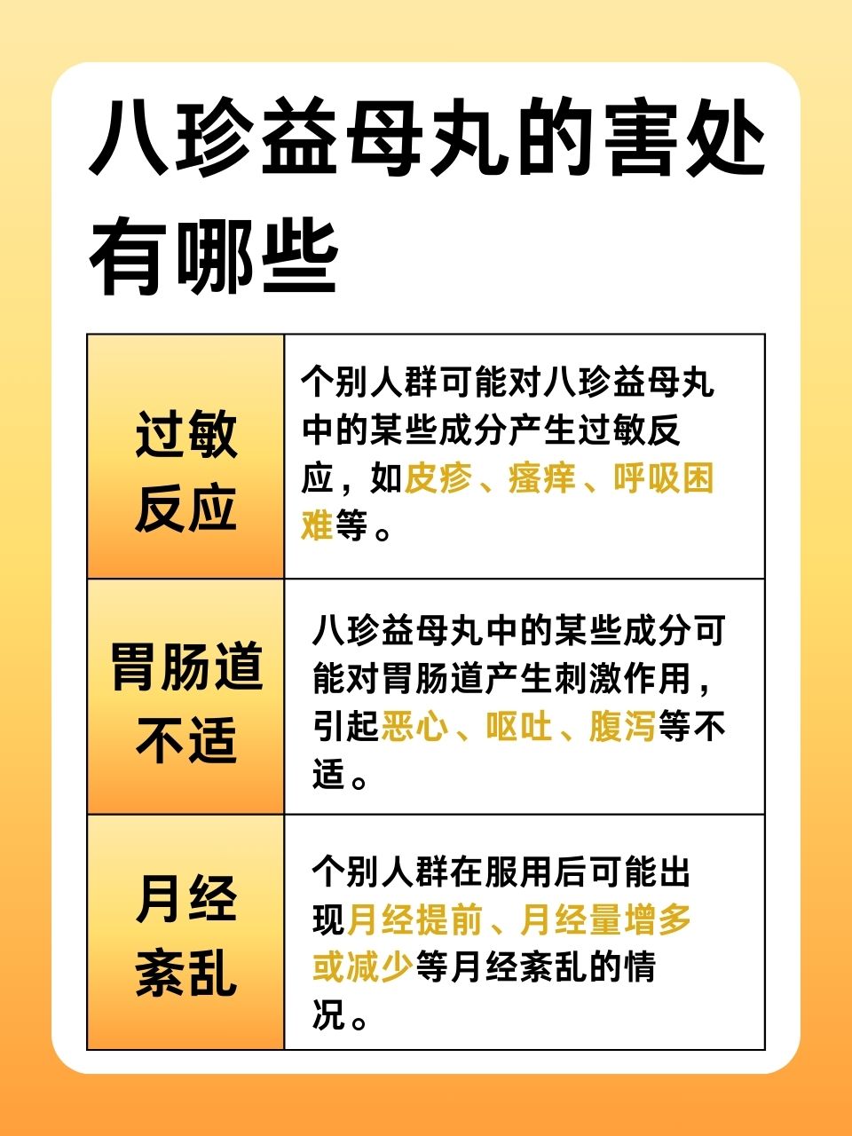 八珍益母丸副作用大揭秘 你真的了解吗?