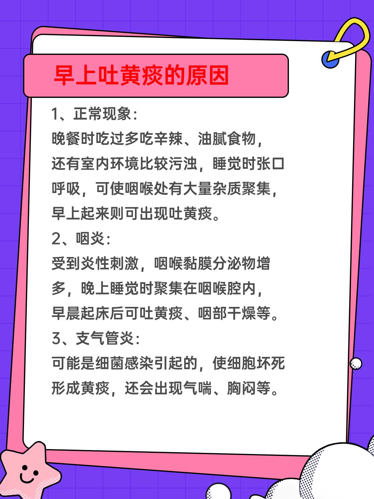早上起来总能吐一块黄痰,竟然是正常的!