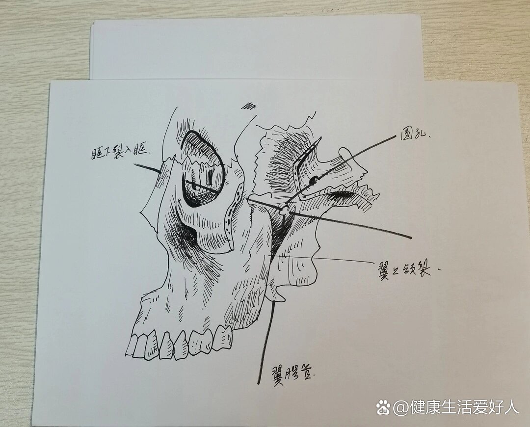 翼下颌皱襞口腔内位置图片