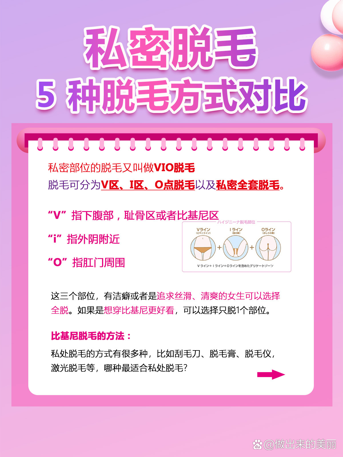 终于能一次讲清楚比基尼脱毛了!