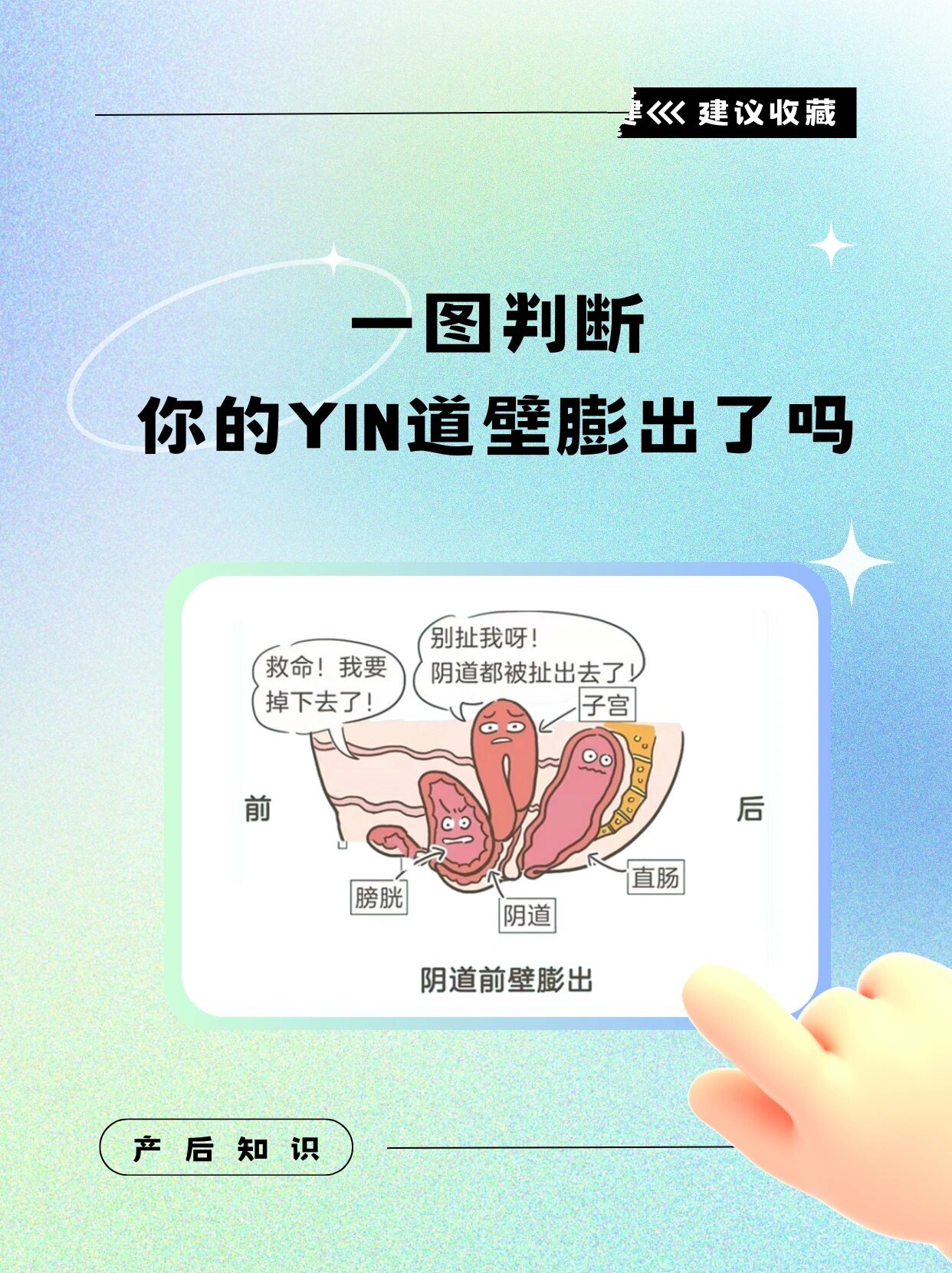 产后yin道壁膨出!