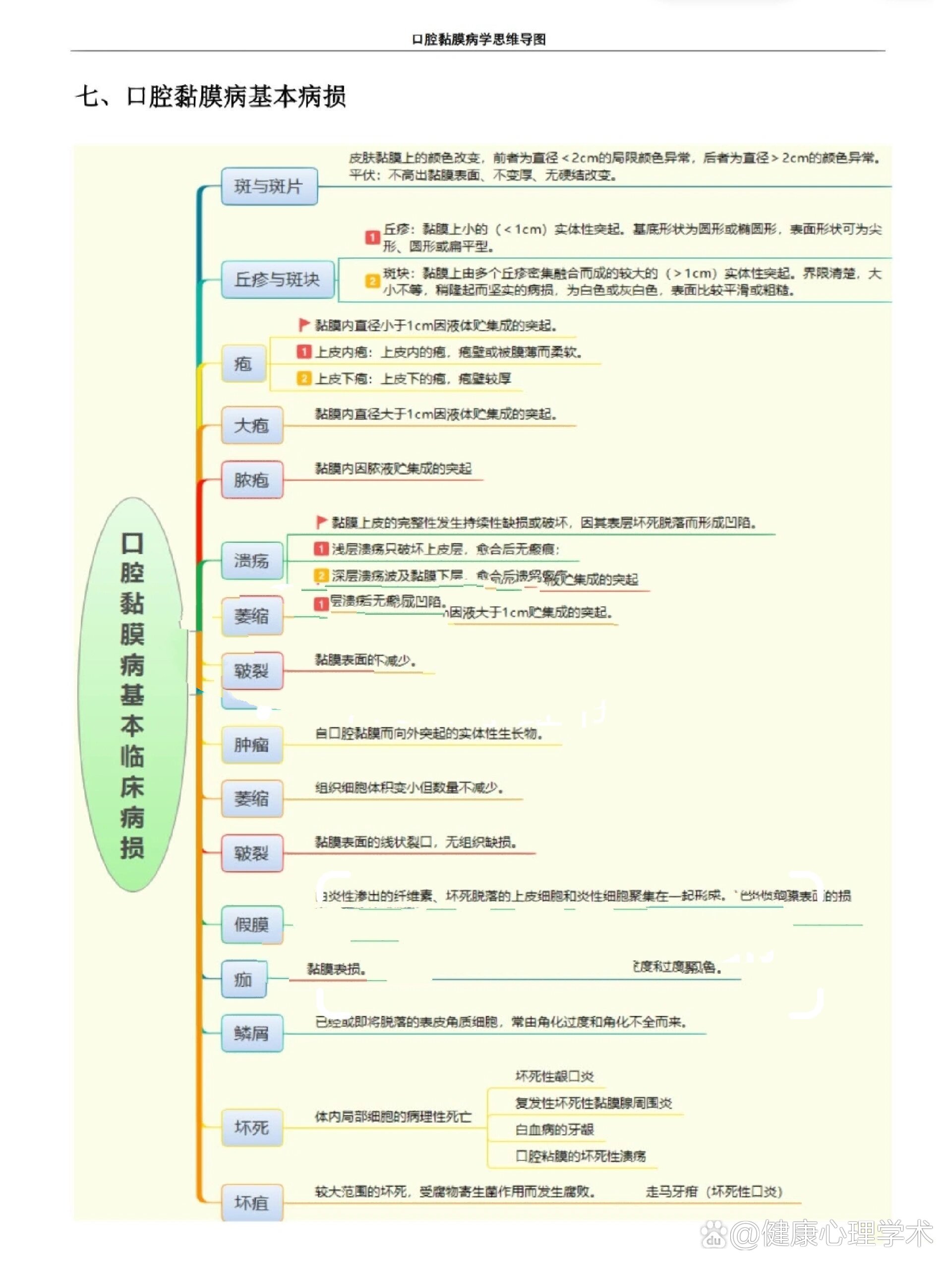 特殊口腔护理思维导图图片