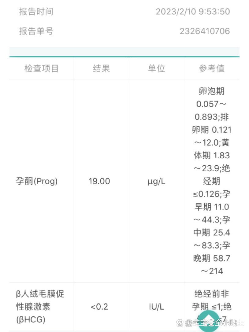 hcg化验单图片未怀孕图片