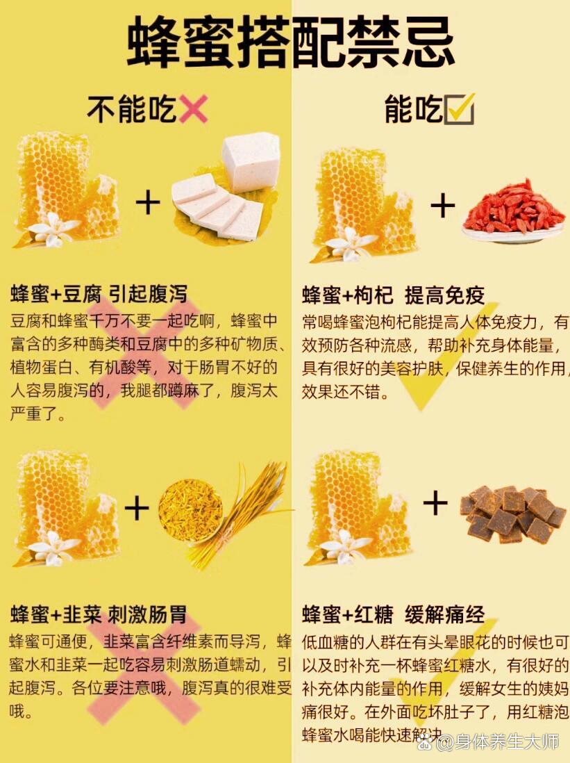 蜂蜜相克的东西有哪些(蜂蜜相克的食物及相关要注意的事项)