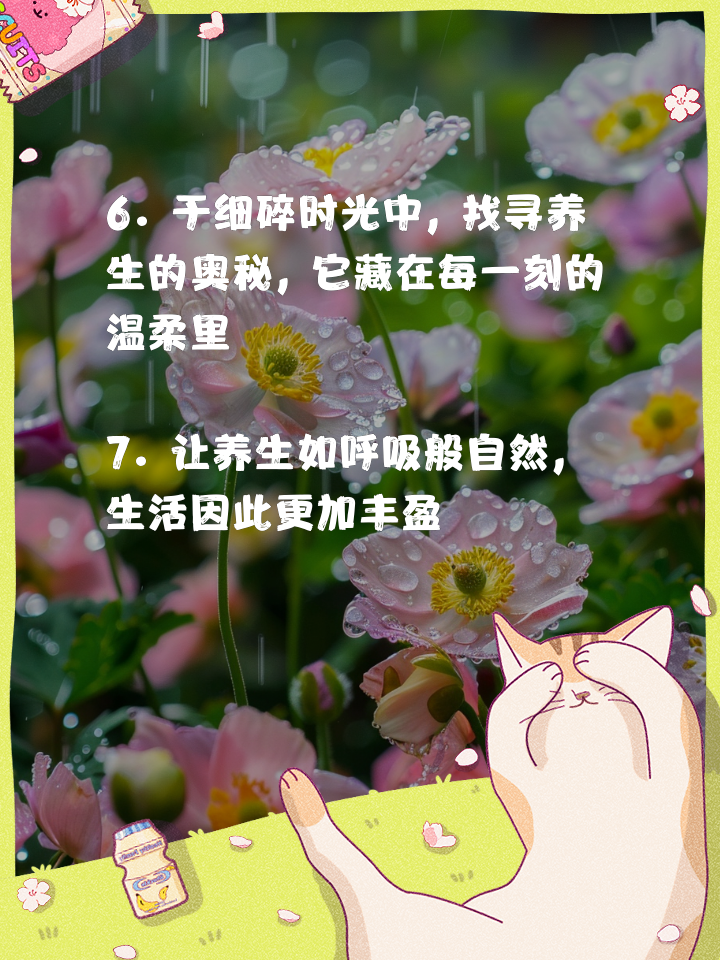 养生文案短句，干净又治愈