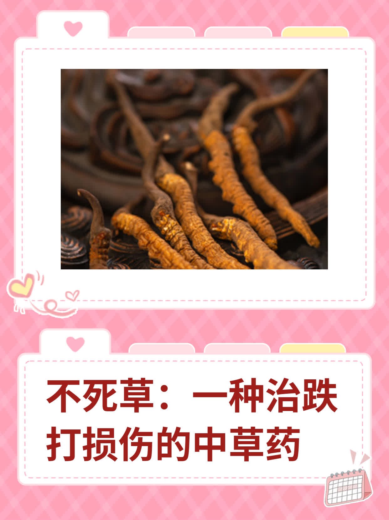 我初步考虑她是软组织损伤,我建议她使用不死草这种传统中药进行外