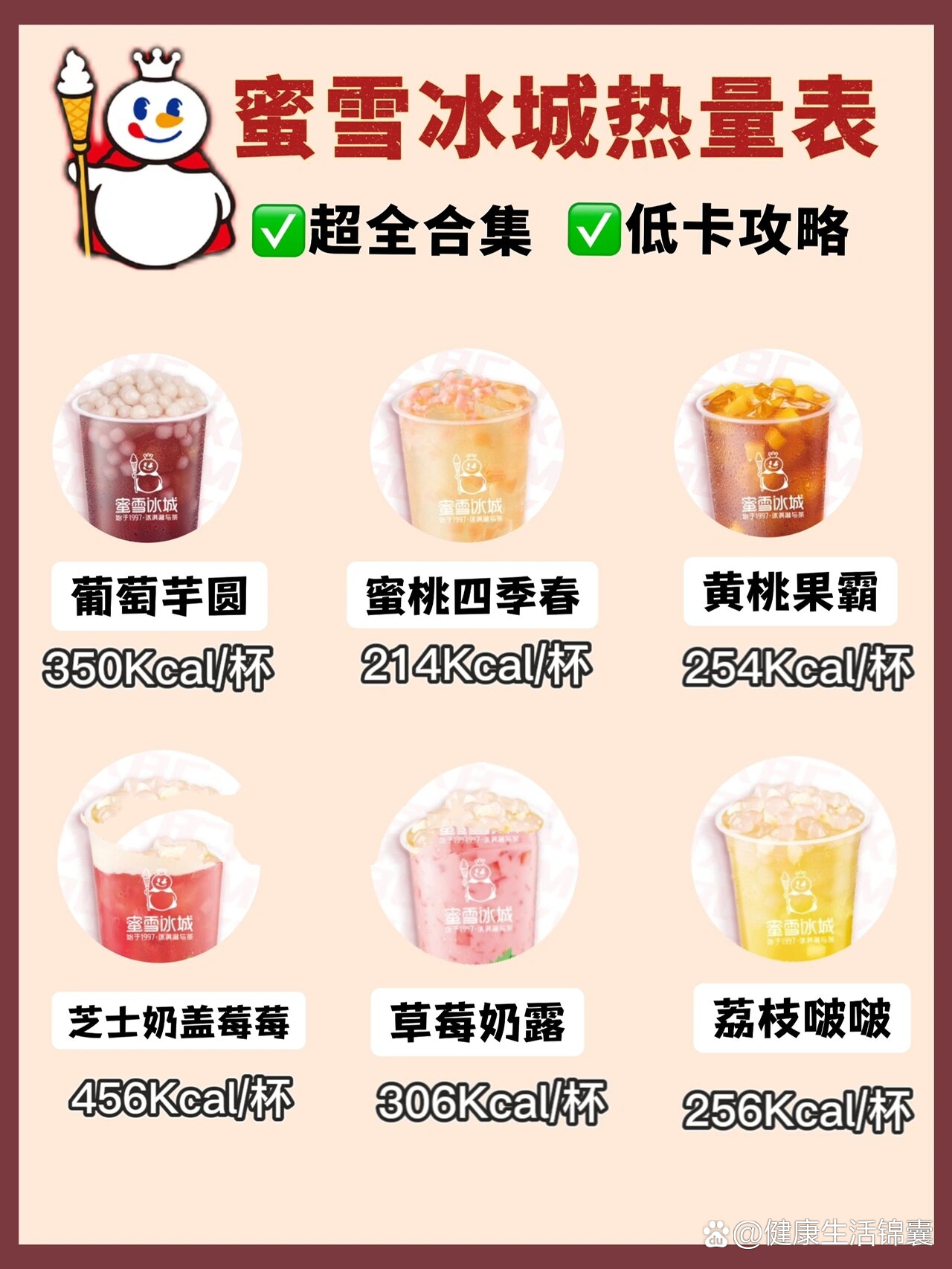 蜜雪冰城饮料表图片