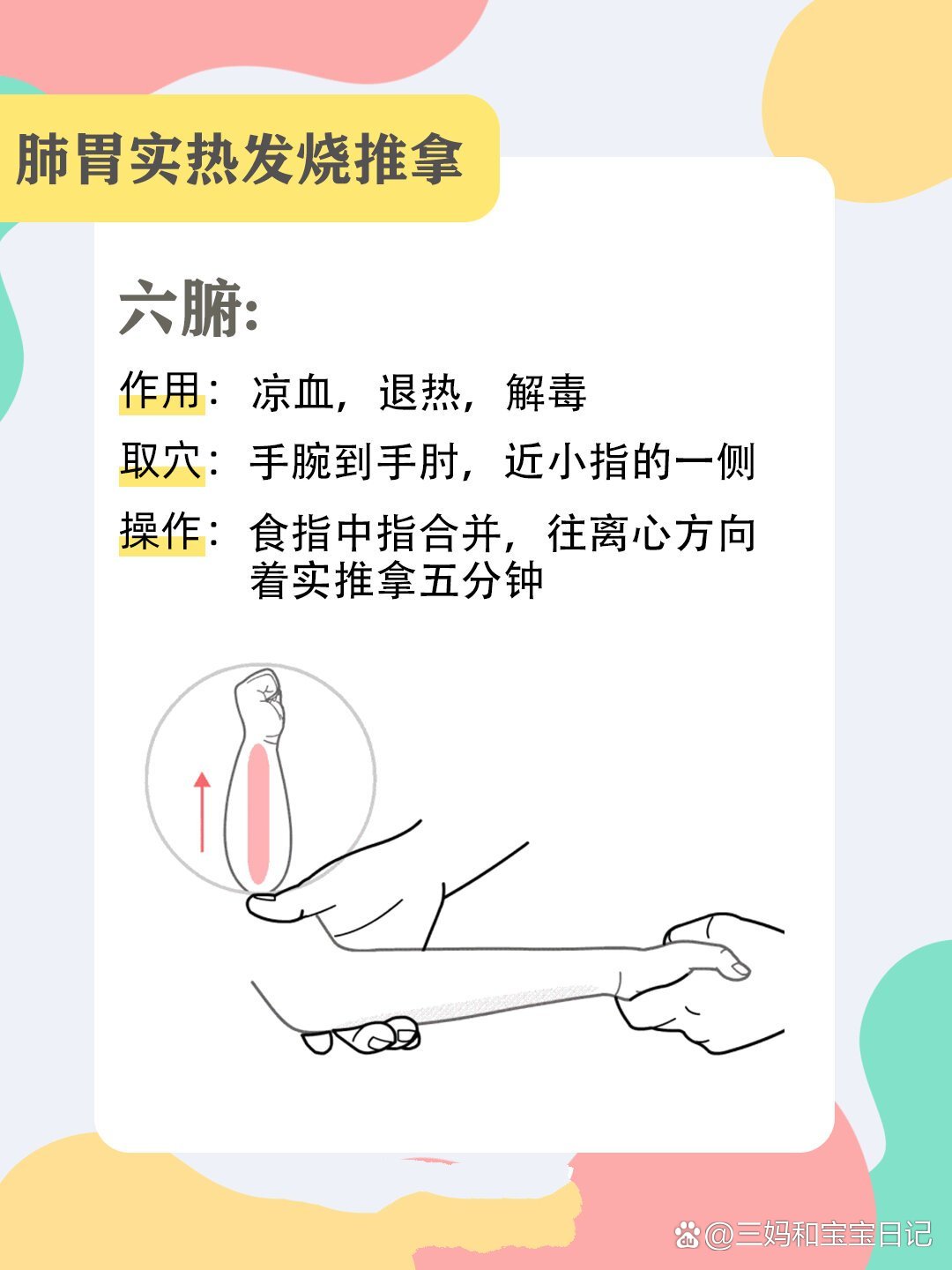 小儿发热如何推拿退热图片