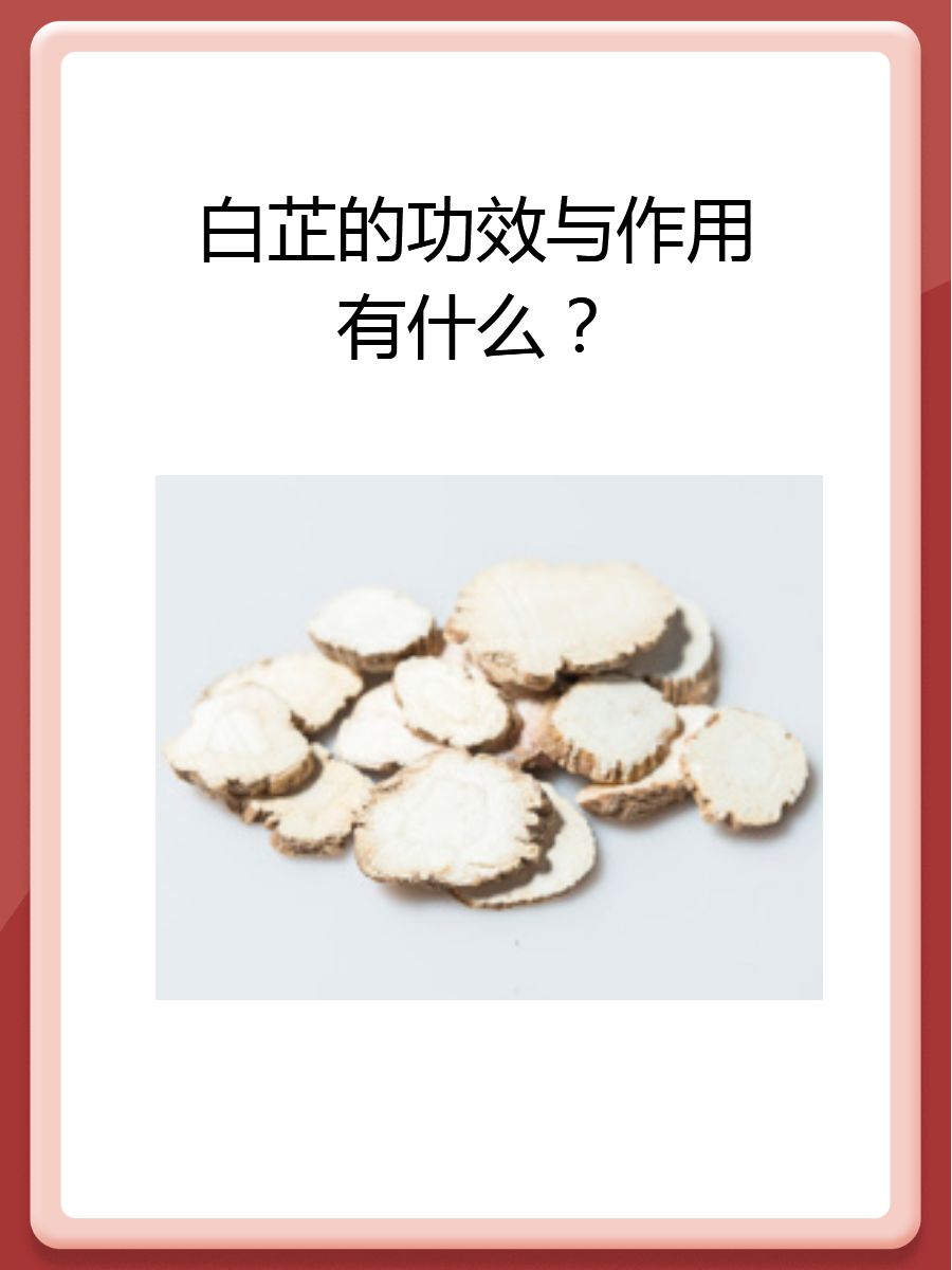 白芷性味归经图片