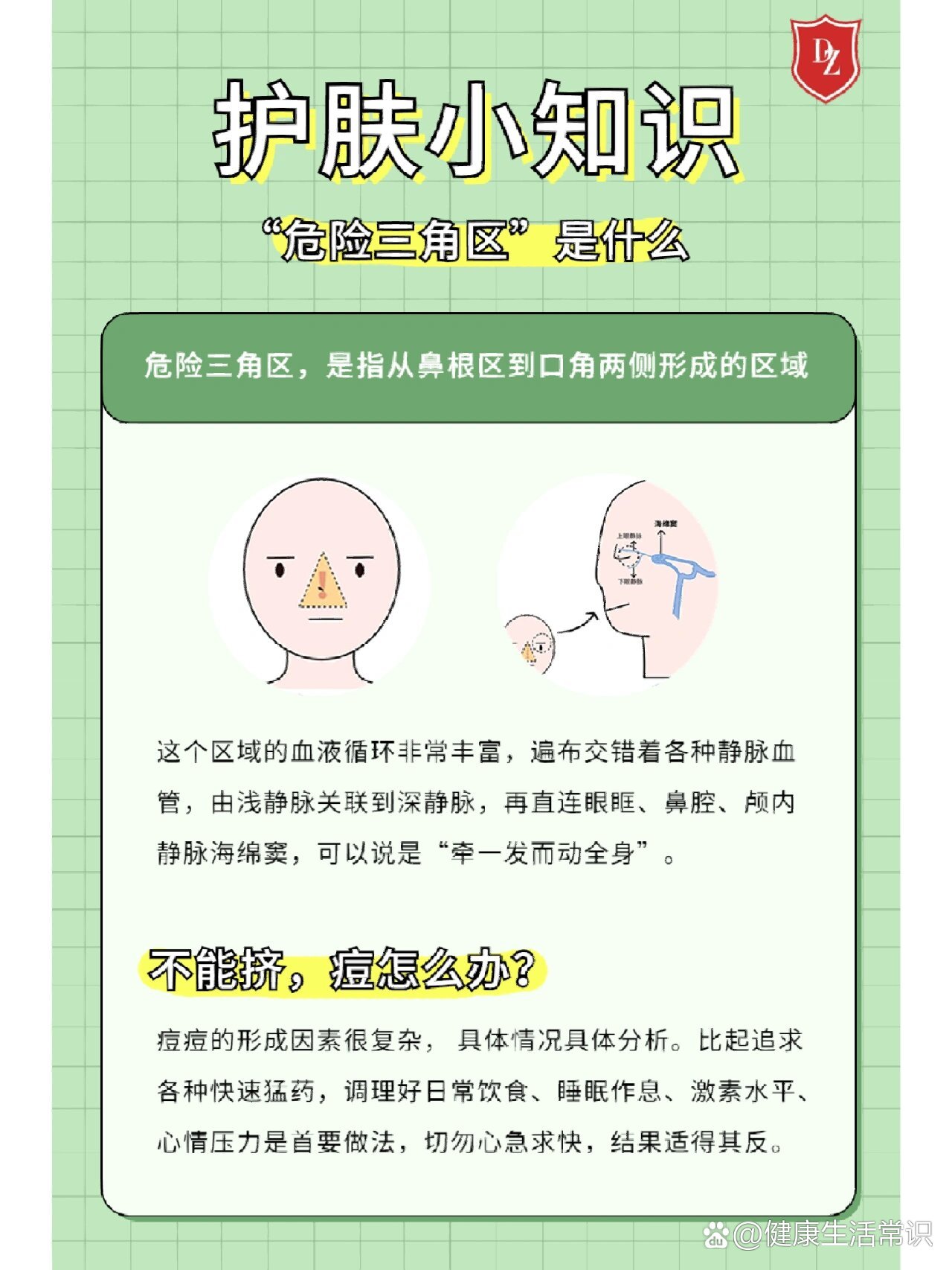 护肤小知识"危险三角区是什么"
