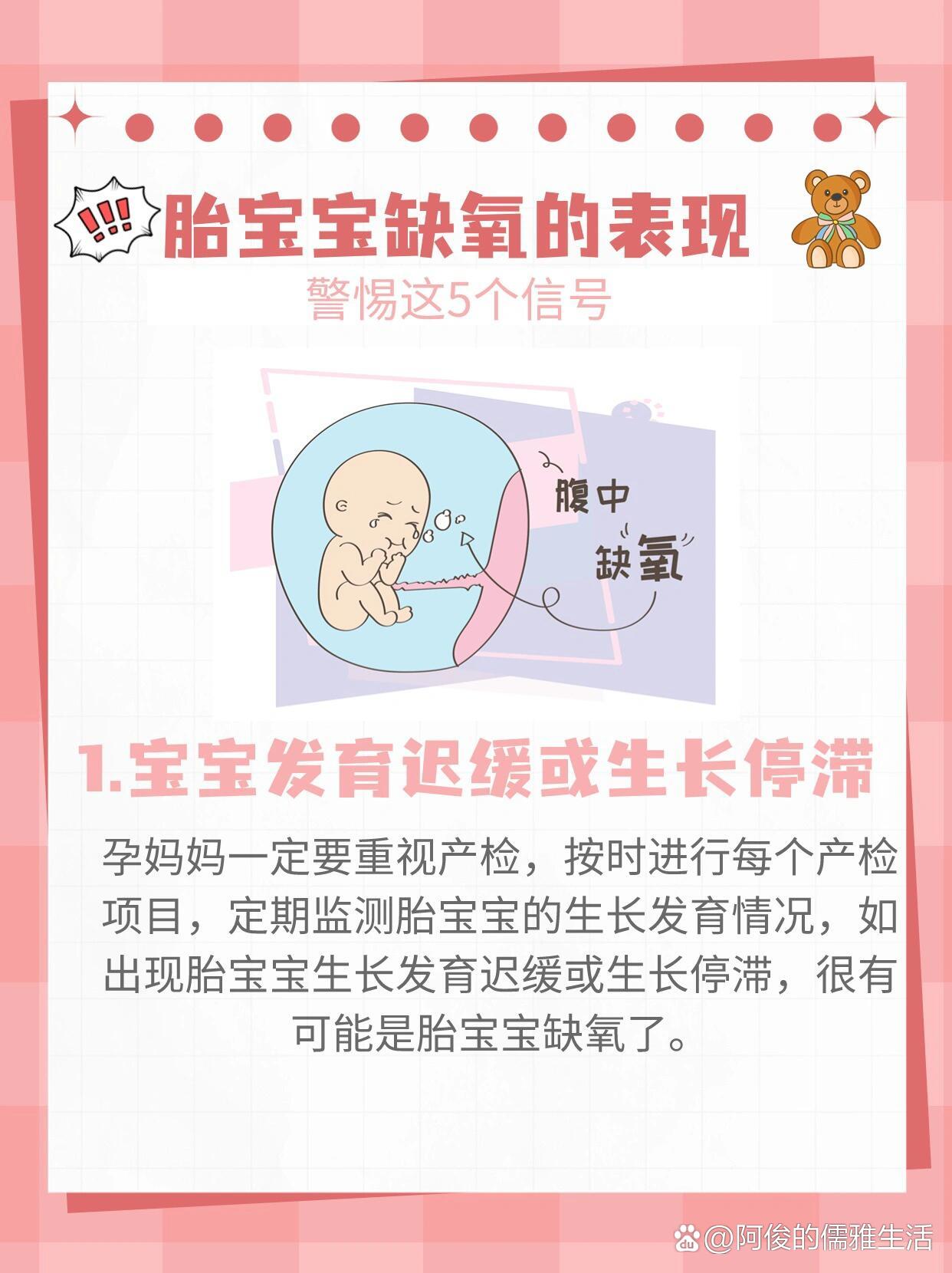 警惕‼️胎儿缺氧会出现这几种症状