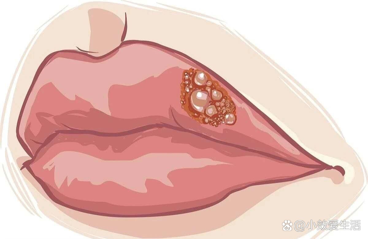 唇部带状疱疹图片