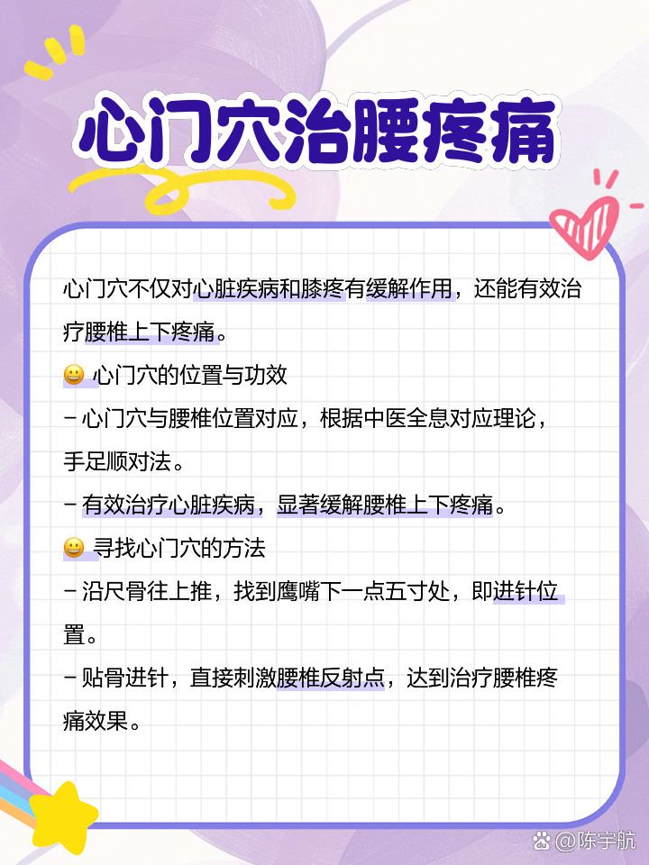 心门的准确位置图作用功效