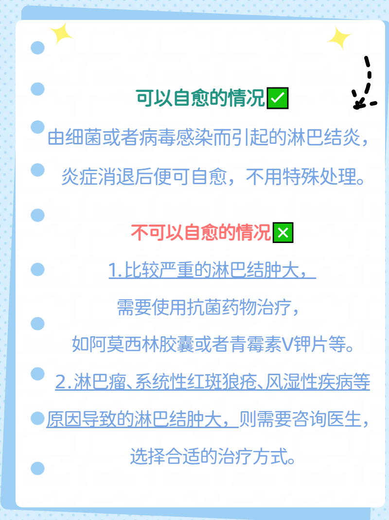 淋巴结肿大能自愈吗?看看我的分享