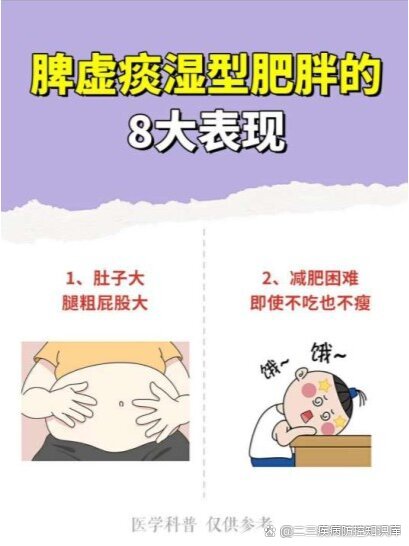 脾虚痰湿型肥胖的8大表现