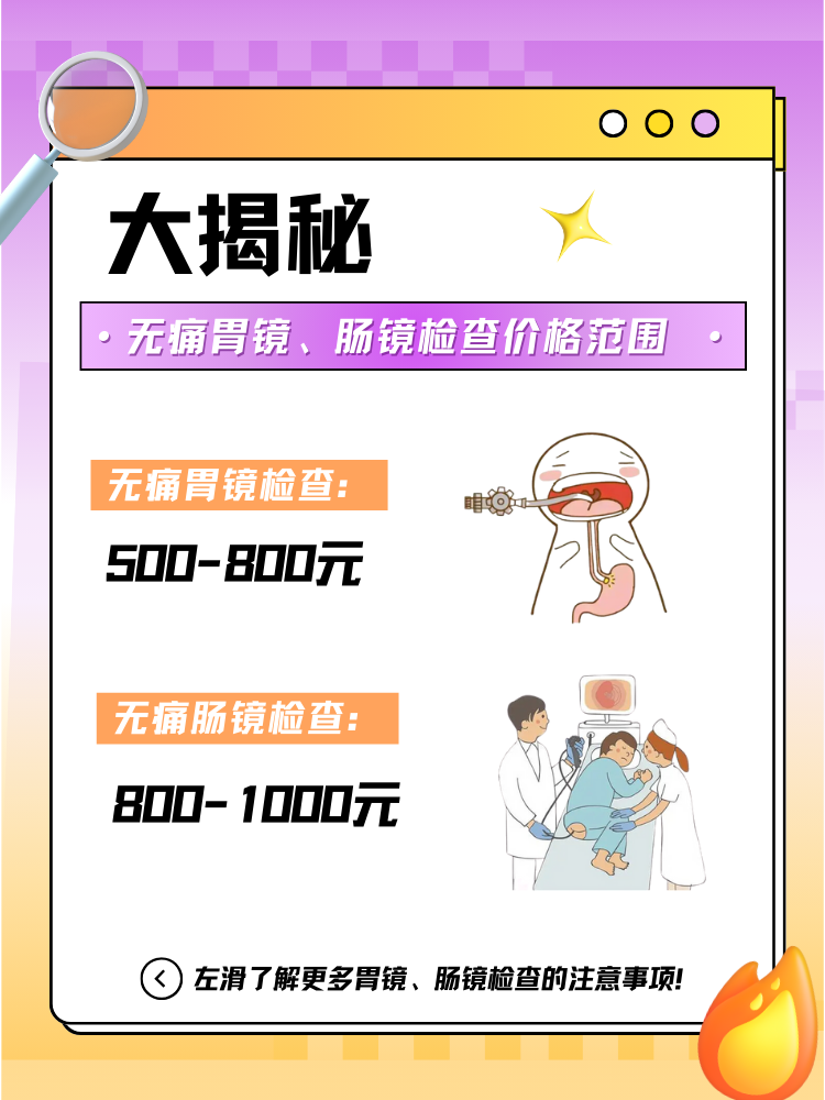 大揭秘:无痛胃镜,肠镜检查价格范围