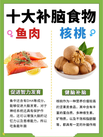 十大补脑食物‼️大脑最喜欢的营养 吃起来