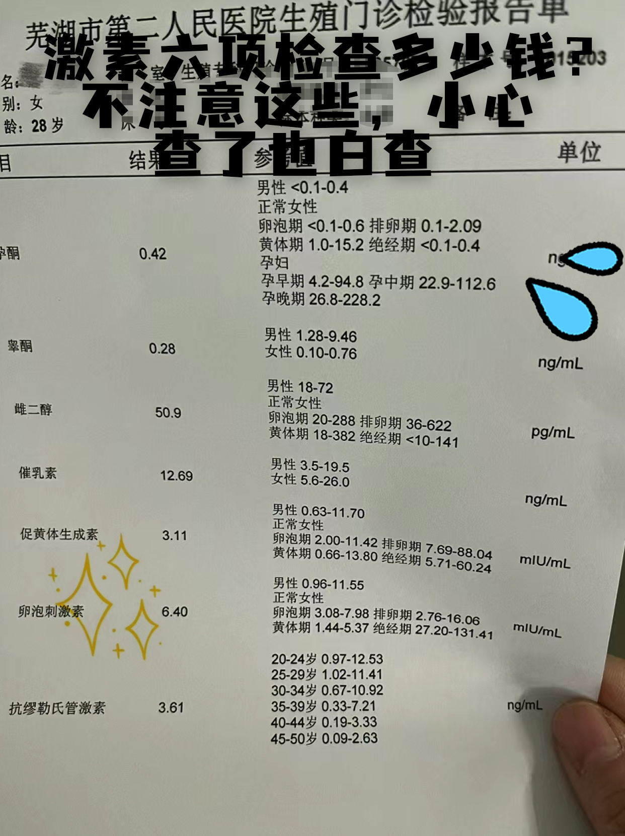 激素六项检查多少钱?不注意这些,小心查了也白查