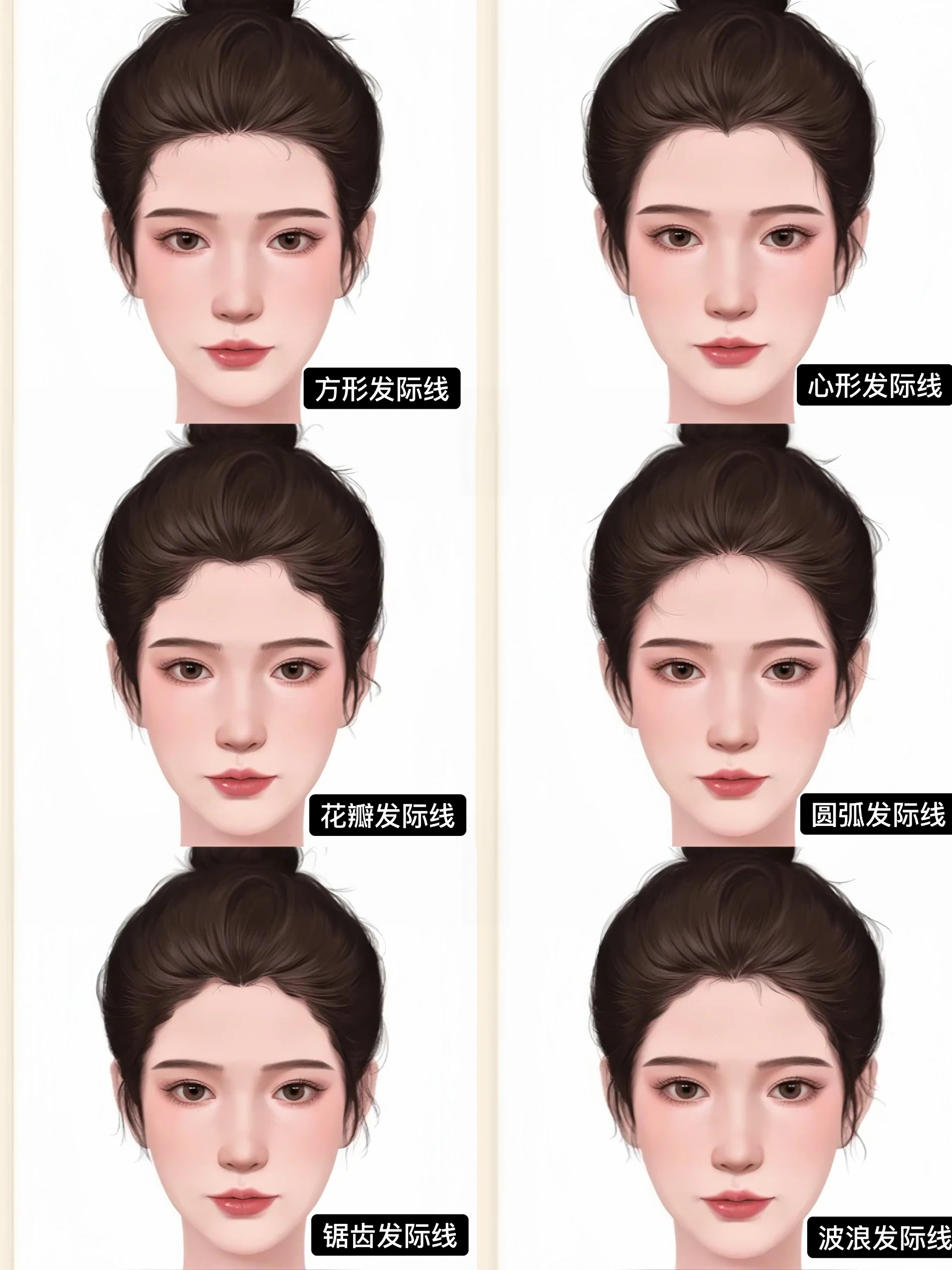 根据脸型选发际线
