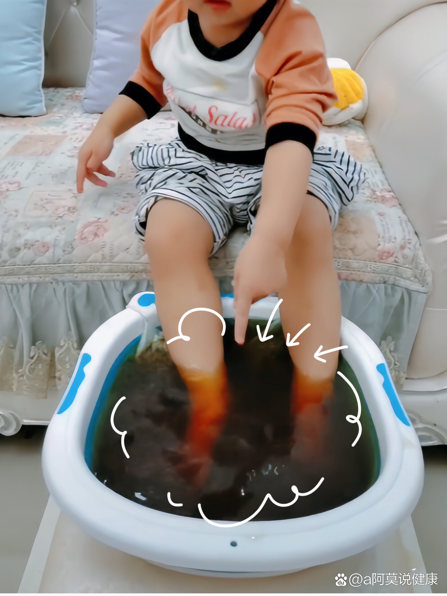 天冷,孩子感冒鼻塞,鼻炎流涕,该泡脚了