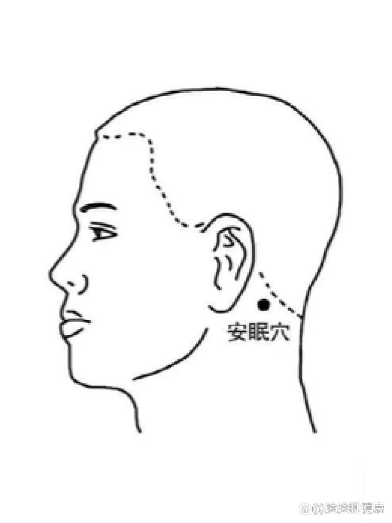  p>安眠穴-经外穴名,治疗失眠,眩晕,头疼 br>安眠穴位位置图:  br>