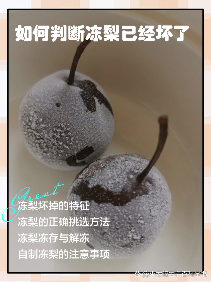 如何判断冻梨已经坏了