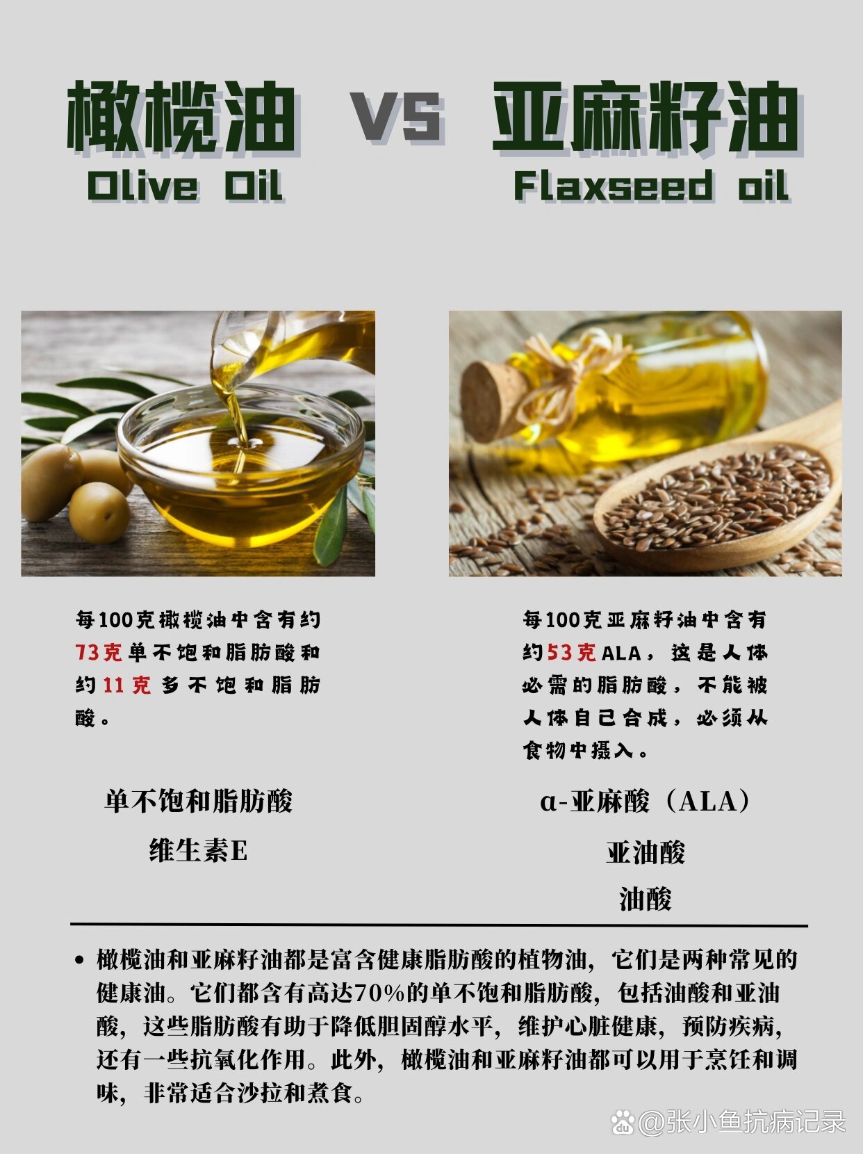 橄榄油vs亚麻籽油