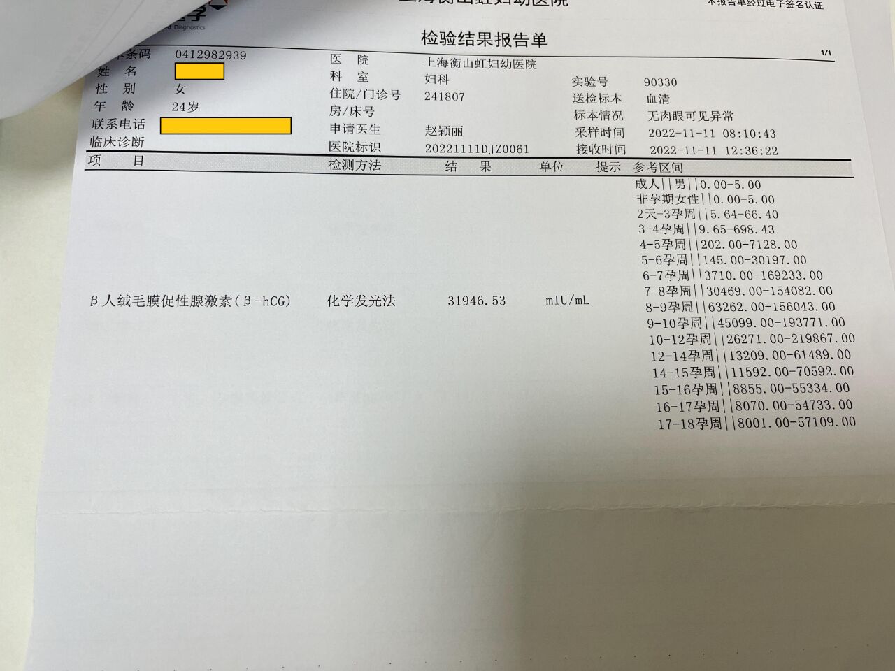 人绒毛膜促性腺激素是检查多少代表怀孕呢?