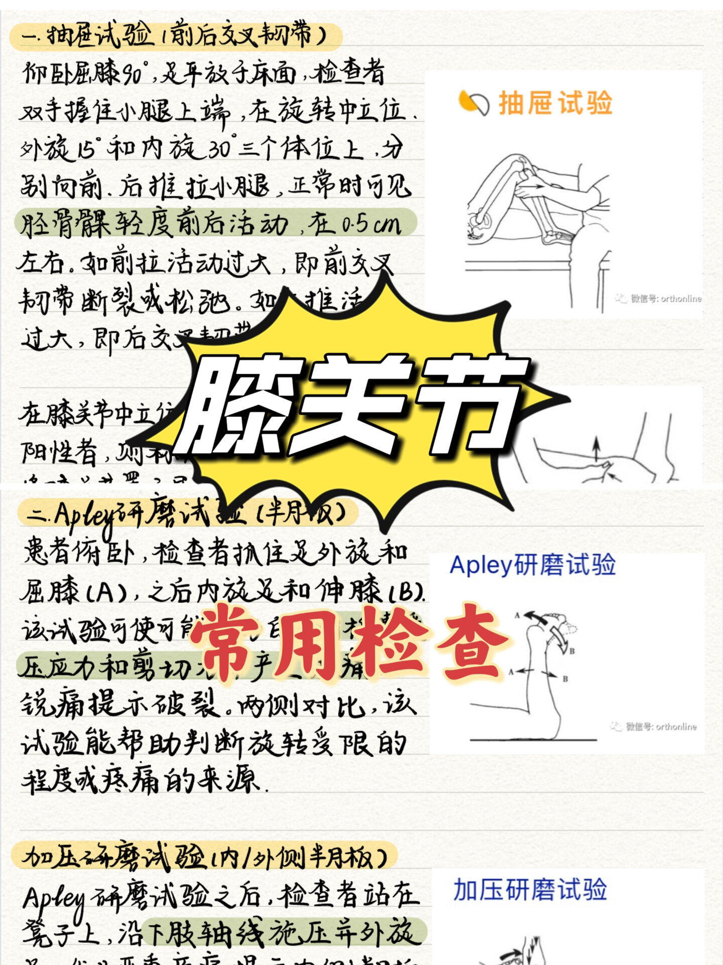0299查体|膝关节常用检查
