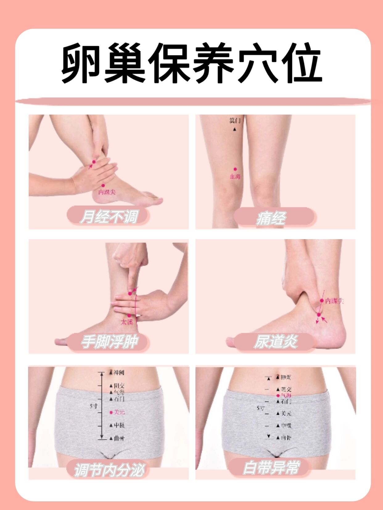 卵巢保养的6大穴位,女生要收藏