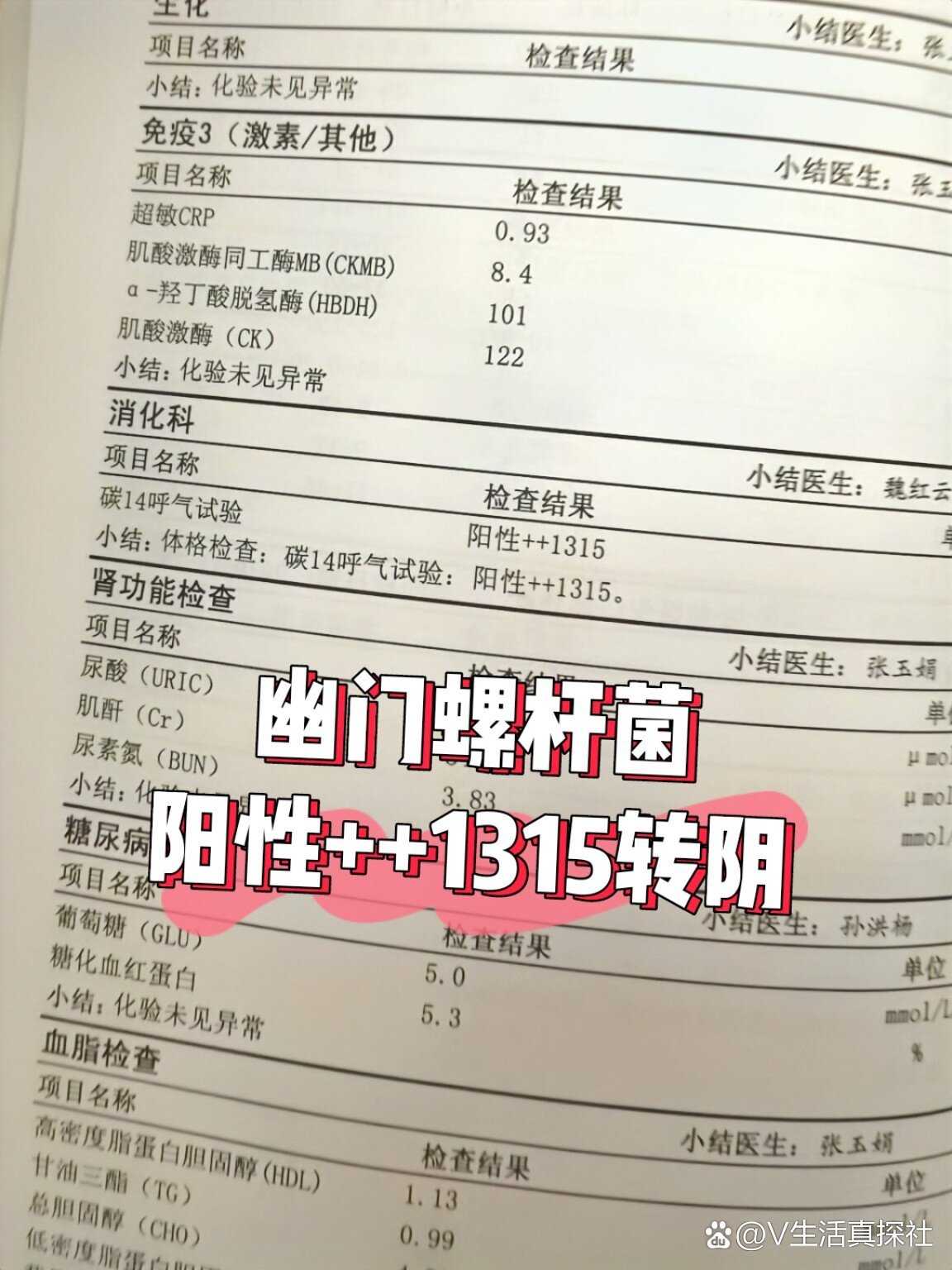 幽门螺杆菌阳性  1315治愈-苏州九龙医院