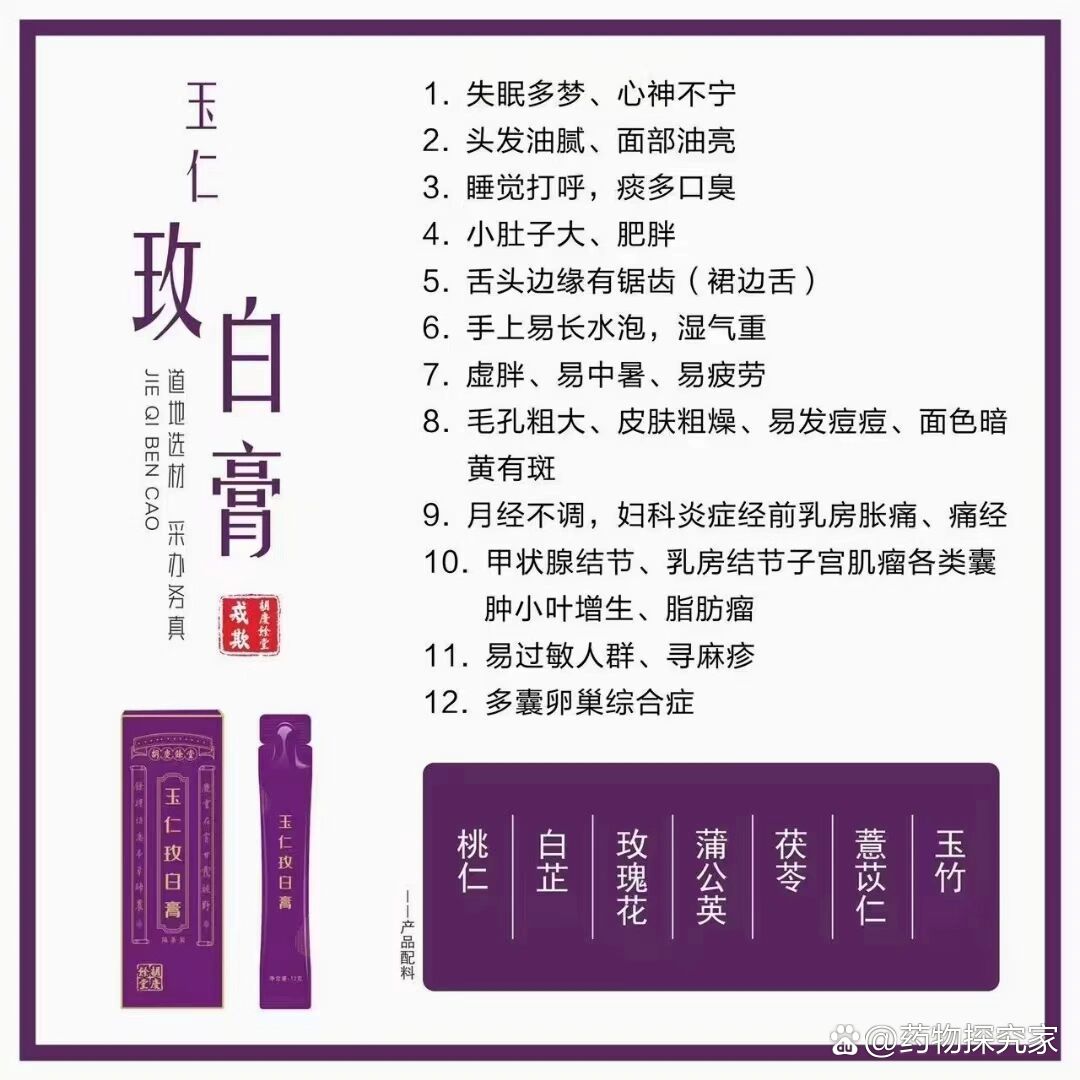 胡庆余堂各种养生膏的功效及成分