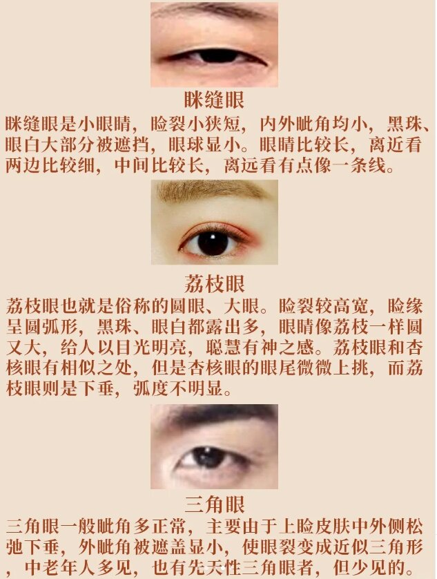 丹凤眼,杏仁眼,桃花眼,你的是什么眼?