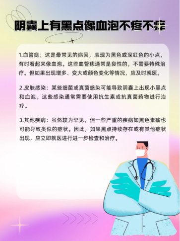 阴囊上有黑红血点图片图片