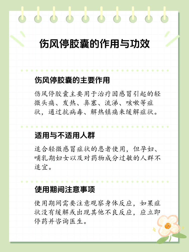 揭秘伤风停胶囊:作用与功效全解析