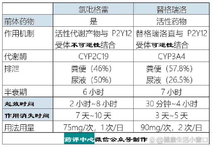 波立维与替格瑞洛区别图片