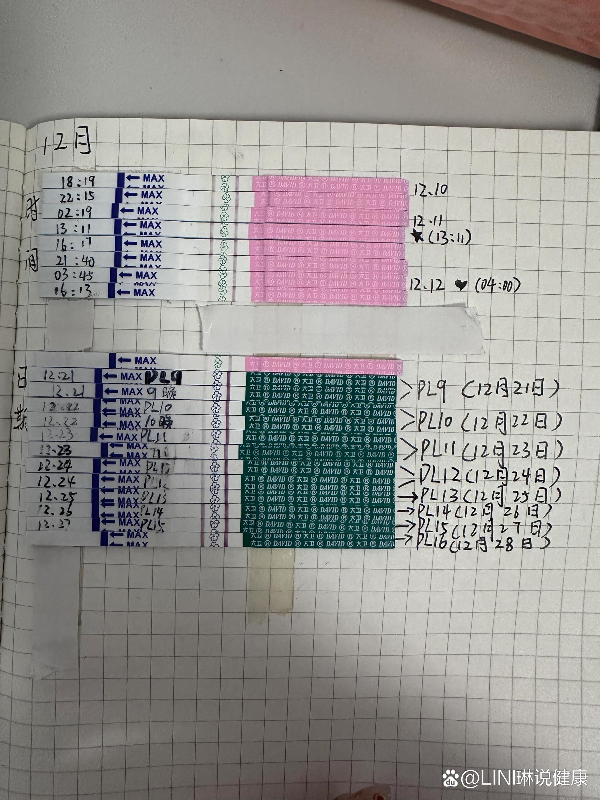 排卵试纸颜色变化图片