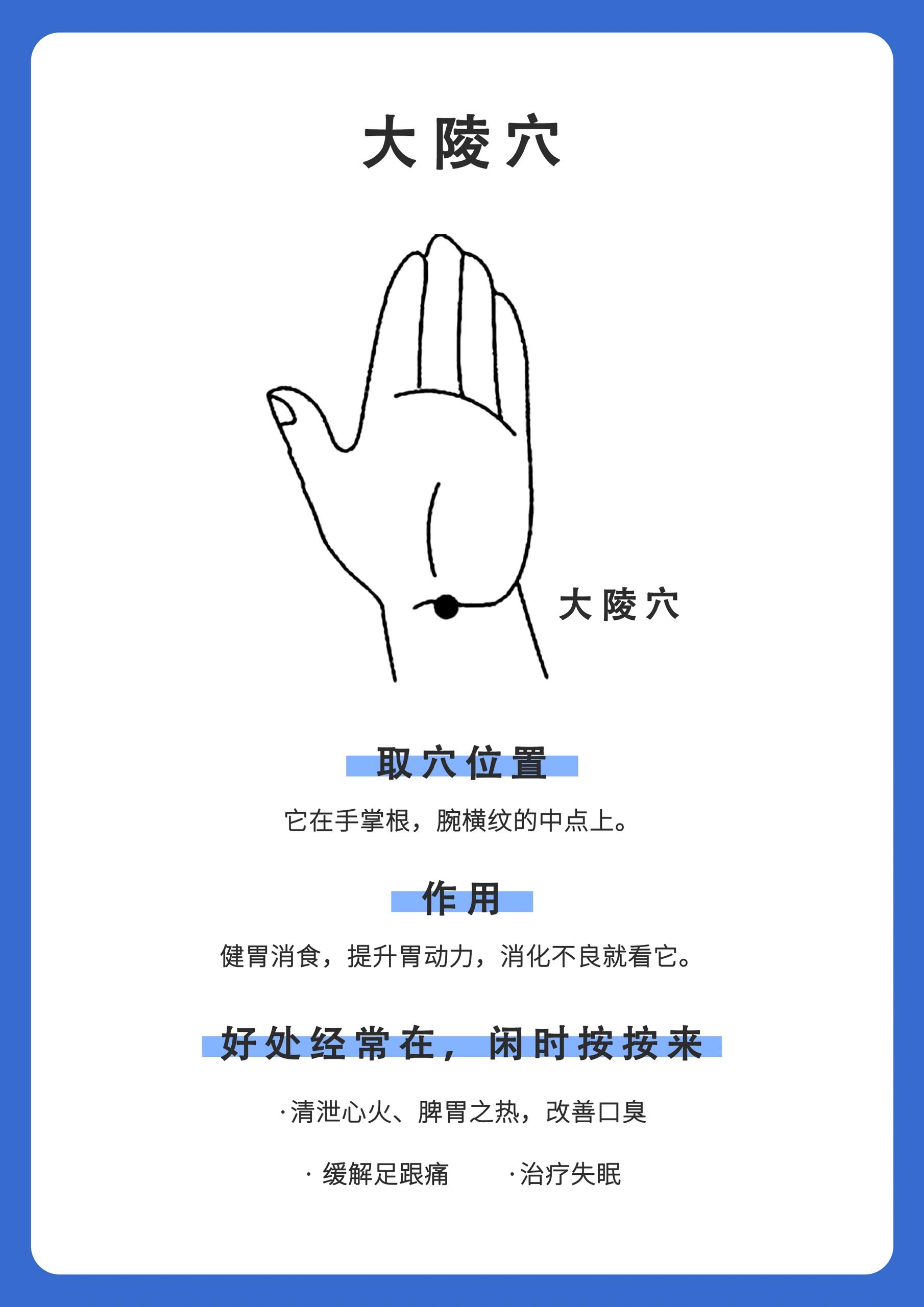 人体百穴:健胃消食看大陵