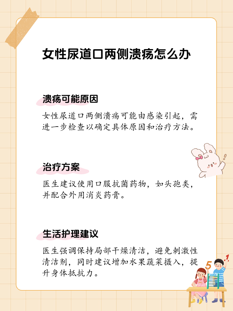 女性尿道口两侧溃疡的处理方法
