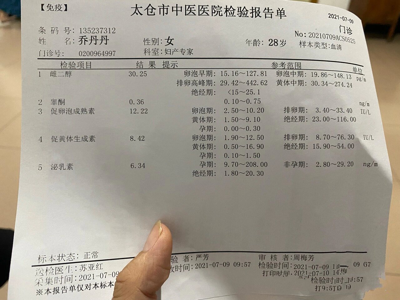 性激素6项检查