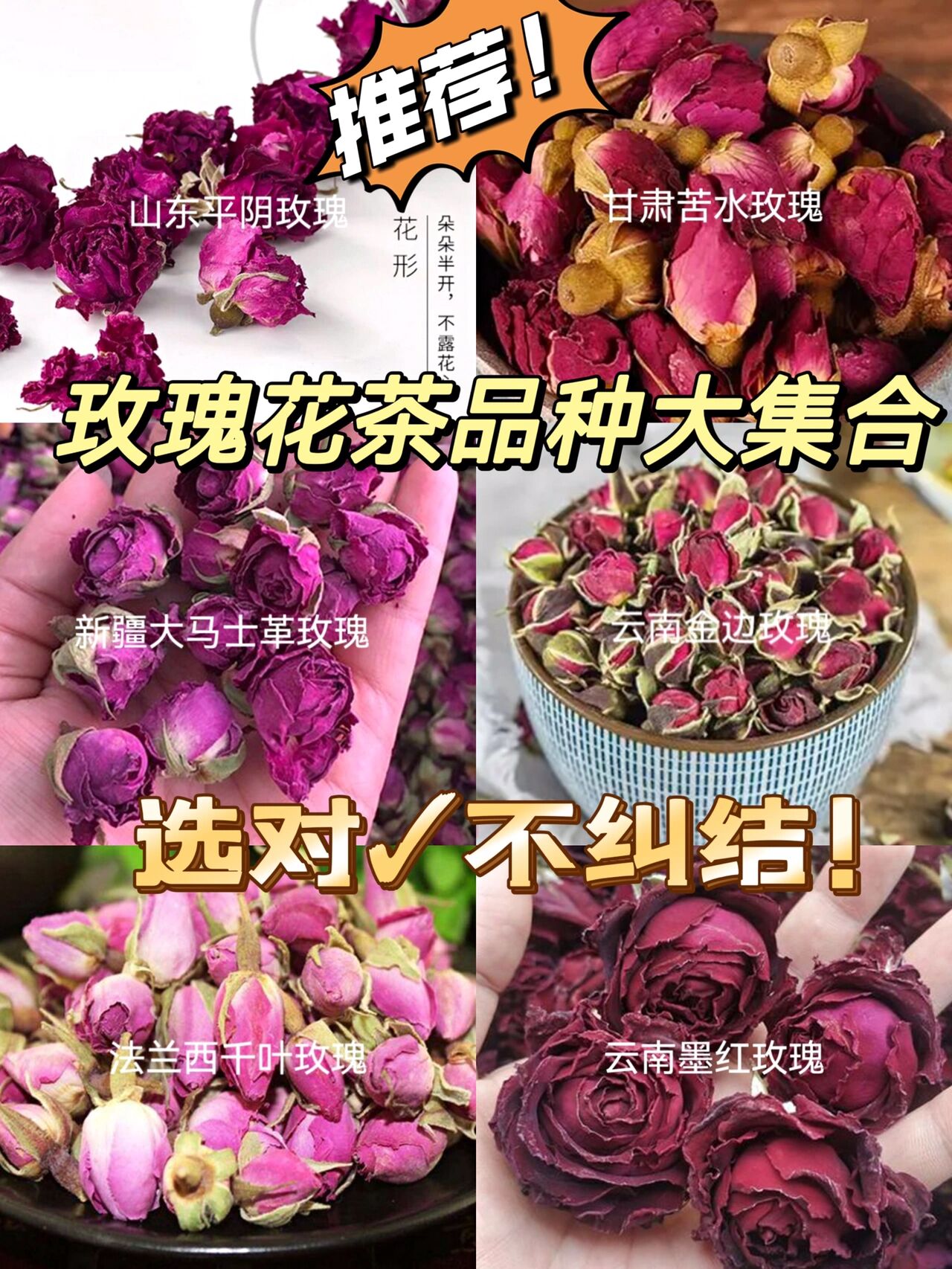 玫瑰花茶的品种与图片图片