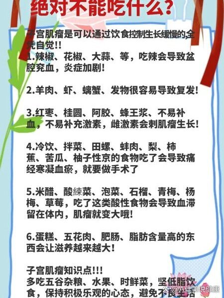 子宫肌瘤不能吃什么图片